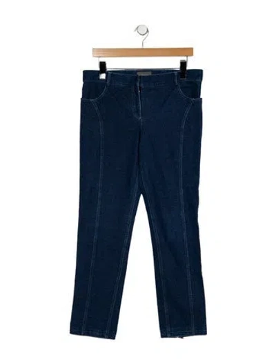Pre-owned Zac Posen Mid-rise Straight Leg Jeans In Blue