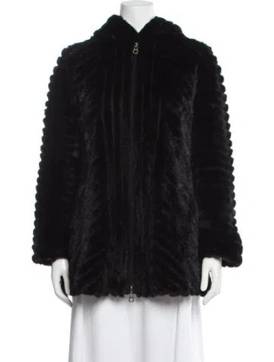 Pre-owned Zac Posen Mink Fur Jacket In Black