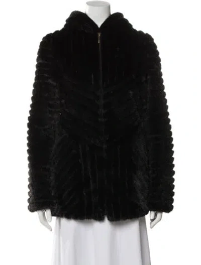 Pre-owned Zac Posen Mink Fur Jacket In Gray