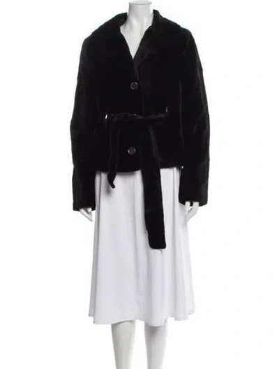 Pre-owned Zac Posen Mink Jacket In Black