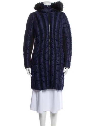 Pre-owned Zac Posen Nylon Down Coat In Blue
