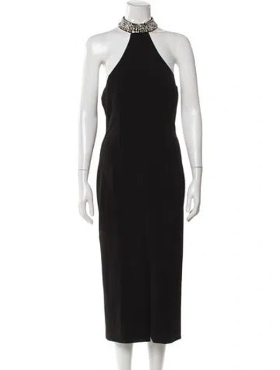 Pre-owned Zac Posen Nylon Knee-length Dress In Black