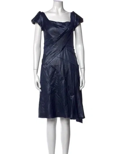 Pre-owned Zac Posen Nylon Knee-length Dress In Blue