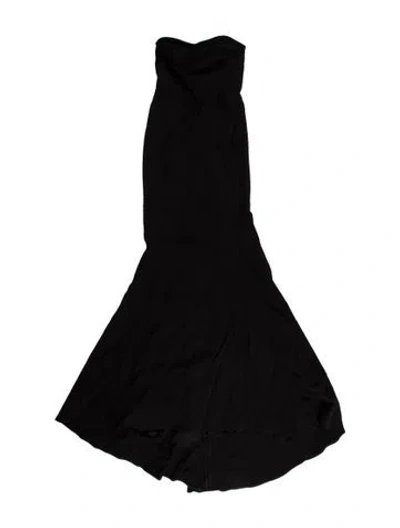 Pre-owned Zac Posen Nylon Long Dress In Black