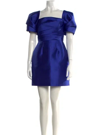 Pre-owned Zac Posen Nylon Mini Dress In Blue