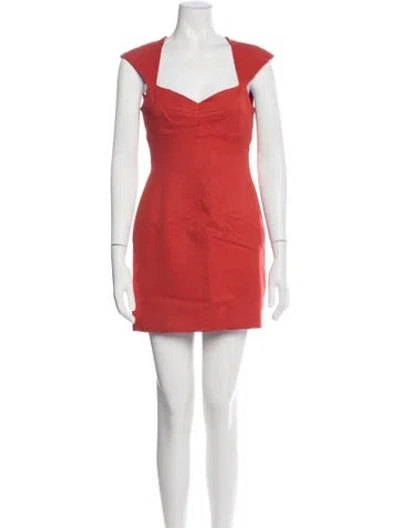 Pre-owned Zac Posen Nylon Mini Dress In Red