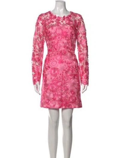 Pre-owned Zac Posen Nylon Mini Dress W/ Tags In Pink