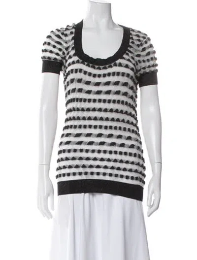 Pre-owned Zac Posen Nylon Striped Top In Multi