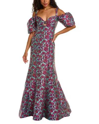 ZAC POSEN OFF-THE-SHOULDER GOWN