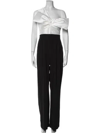 Pre-owned Zac Posen Off-the-shoulder Jumpsuit W/ Tags In Black/white
