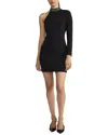 Zac Posen One Shoulder Crystal Beaded Mini Dress