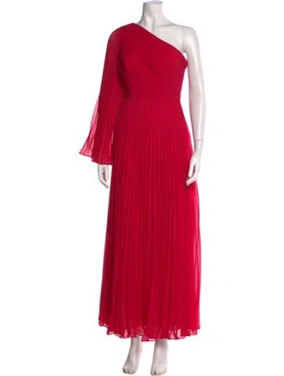 Pre-owned Zac Posen One-shoulder Long Dress W/ Tags In Red