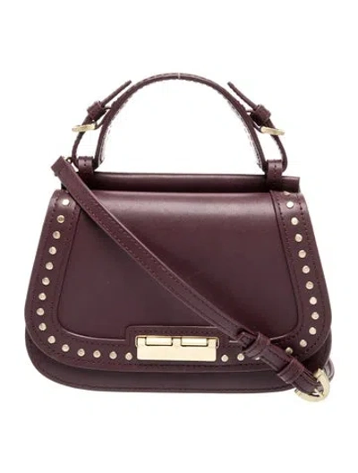 Pre-owned Zac Posen Patent Leather Top Handle Bag In Purple