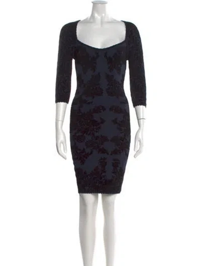 Pre-owned Zac Posen Patterned Mini Dress In Multi