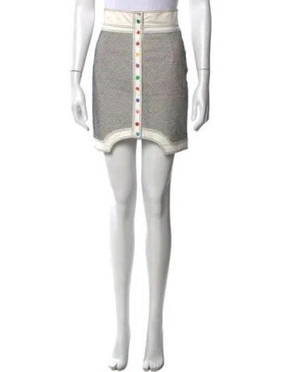 Pre-owned Zac Posen Patterned Mini Skirt In Multicolor