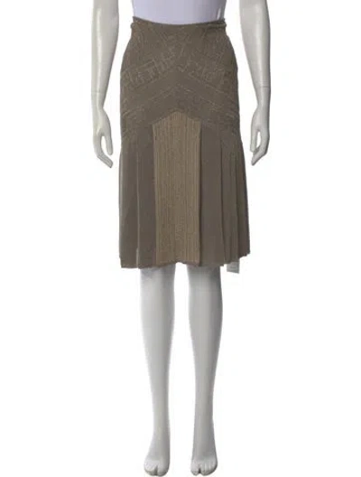 Pre-owned Zac Posen Pleated Accents Knee-length Skirt