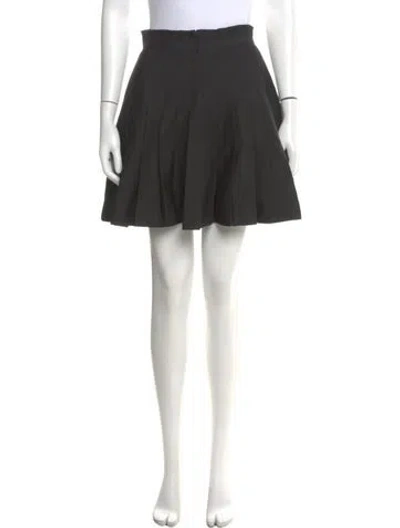 Pre-owned Zac Posen Pleated Accents Mini Skirt In Black