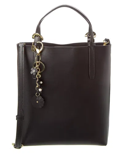 Zac Posen Posen Small Leather Tote Crossbody In Black