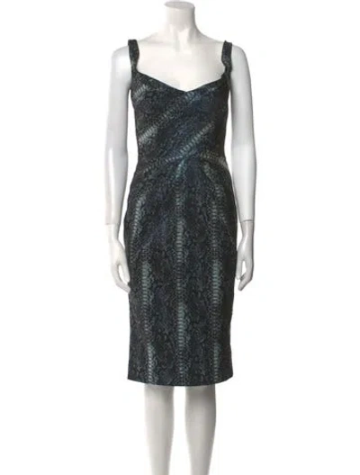 Pre-owned Zac Posen Printed Knee-length Dress
