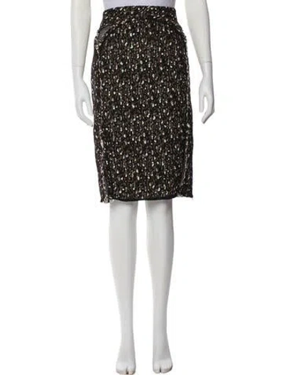 Pre-owned Zac Posen Printed Knee-length Skirt In Multi