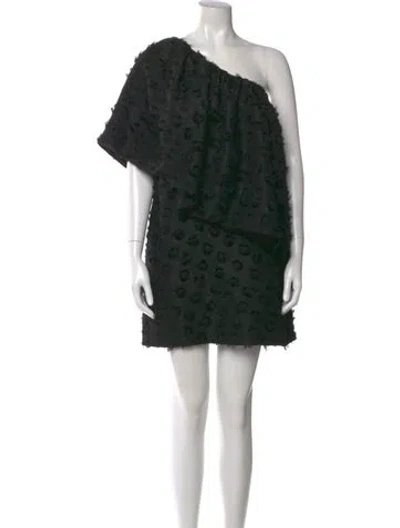 Pre-owned Zac Posen Printed Mini Dress In Black