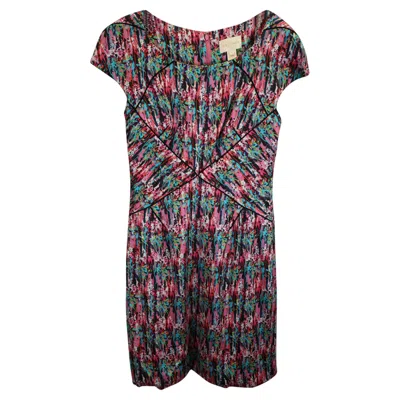 Zac Posen Printed Mini Dress In Multicolor Silk