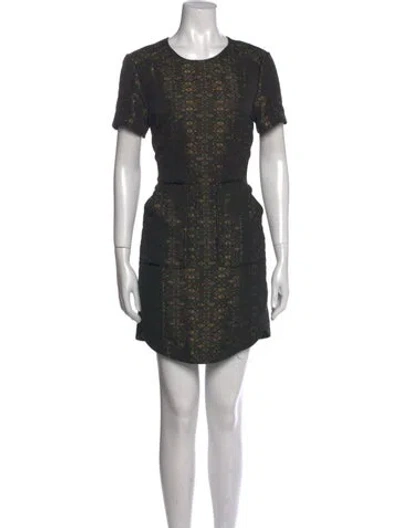 Pre-owned Zac Posen Printed Mini Dress In Multi