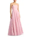 Zac Posen Wicked X  Rose Applique Tulle Gown In Mystic