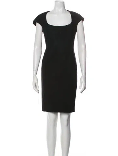 Pre-owned Zac Posen Scoop Neck Mini Dress In Gray