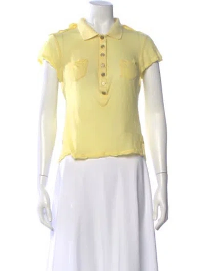 Pre-owned Zac Posen Short Sleeve Polo In Yellow