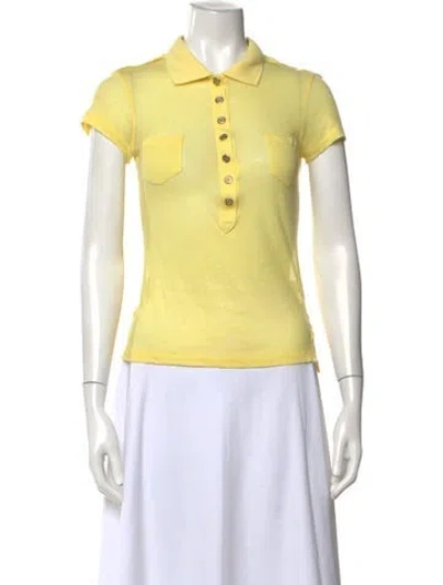 Pre-owned Zac Posen Short Sleeve Polo In Yellow