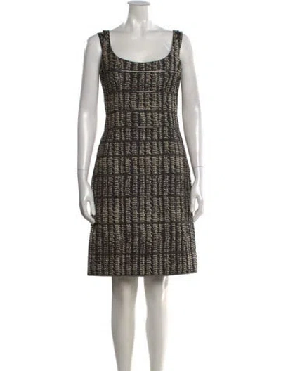 Pre-owned Zac Posen Silk Knee-length Dress In Black
