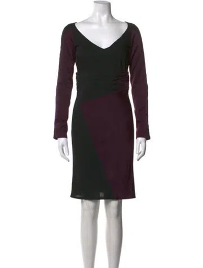 Pre-owned Zac Posen Silk Knee-length Dress In Black