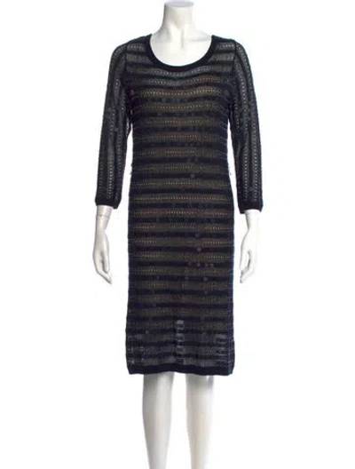 Pre-owned Zac Posen Silk Knee-length Dress In Blue