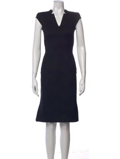 Pre-owned Zac Posen Silk Knee-length Dress In Blue