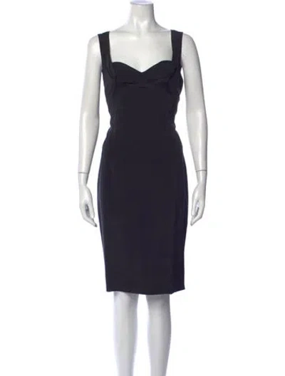 Pre-owned Zac Posen Silk Knee-length Dress In Blue