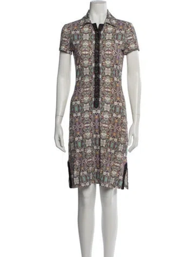 Pre-owned Zac Posen Silk Knee-length Dress In Multicolor