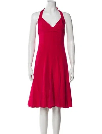 Pre-owned Zac Posen Silk Knee-length Dress In Pink