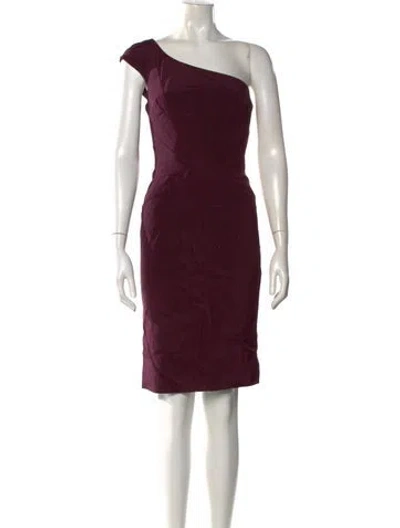 Pre-owned Zac Posen Silk Knee-length Dress In Purple