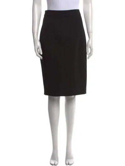 Pre-owned Zac Posen Silk Knee-length Skirt In Black