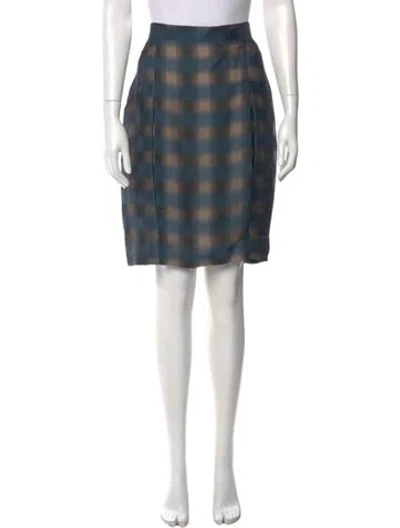 Pre-owned Zac Posen Silk Knee-length Skirt In Blue