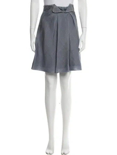 Pre-owned Zac Posen Silk Knee-length Skirt In Blue