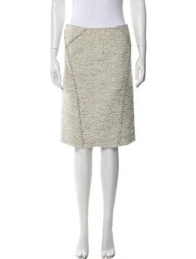 Pre-owned Zac Posen Silk Knee-length Skirt In Green