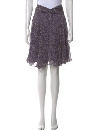 Pre-owned Zac Posen Silk Knee-length Skirt In Purple