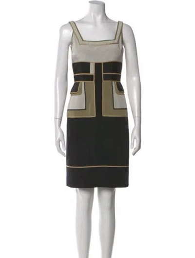 Pre-owned Zac Posen Silk Mini Dress In Black