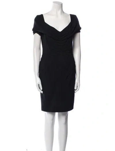 Pre-owned Zac Posen Silk Mini Dress In Black