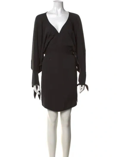 Pre-owned Zac Posen Silk Mini Dress In Black