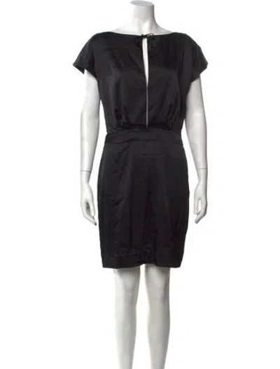 Pre-owned Zac Posen Silk Mini Dress In Black