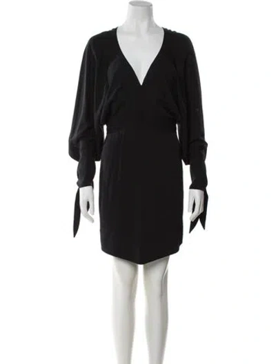 Pre-owned Zac Posen Silk Mini Dress In Blue