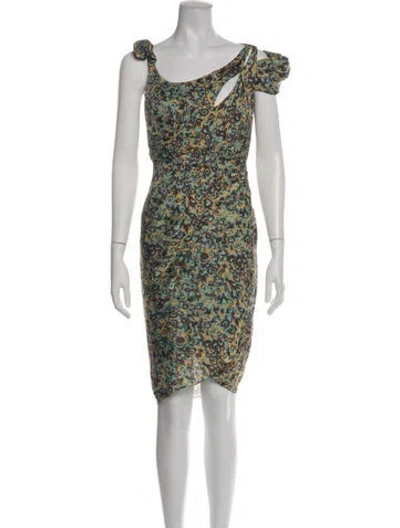 Pre-owned Zac Posen Silk Mini Dress In Blue